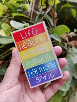 Life-Healing-Sunlight-Nature-Harmony-Spirit fridge magnet